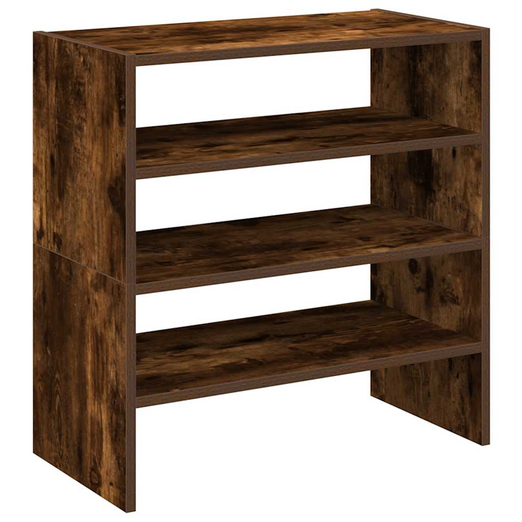 Vidaxl shoe racks 2 st stackable 60x30x30.5 cm smoked oak color