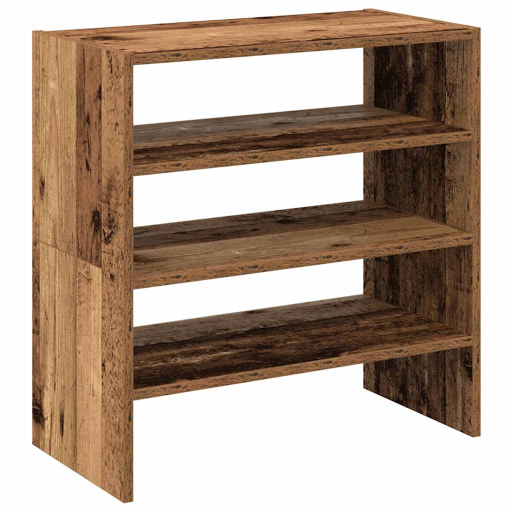 Vidaxl shoe racks 2 st stackable 60x30x30.5 cm old wood -colored