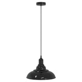 Vidaxl hanglamp in hoogte verstelbaar e27 ø31 cm metaal glanzend zwart