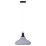 Vidaxl hanglamp in hoogte verstelbaar e27 ø31 cm metaal glanzend grijs