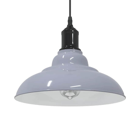Vidaxl hanglamp in hoogte verstelbaar e27 ø31 cm metaal glanzend grijs