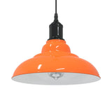 Vidaxl hanglamp in hoogte verstelbaar e27 ø31cm metaal glanzend oranje