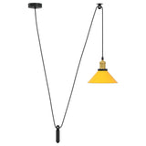 Vidaxl hanglamp in hoogte verstelbaar e27 ø22 cm metaal glanzend geel
