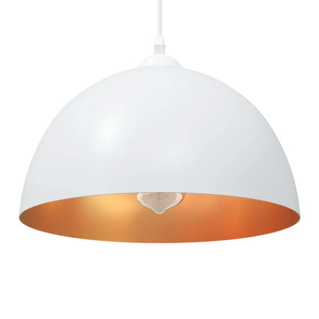 Vidaxl hanglampen 2 st in hoogte verstelbaar e27 30 cm metaal wit