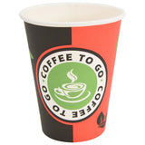 VidaXL Papierkaffeetassen 1000 Stück 12oz 300 ml rot und schwarz