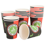 VidaXL Papierkaffeetassen 1000 Stück 12oz 300 ml rot und schwarz