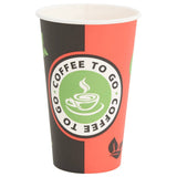 VidaXL Papierkaffeetassen 1000 Stück 16oz 400 ml rot und schwarz