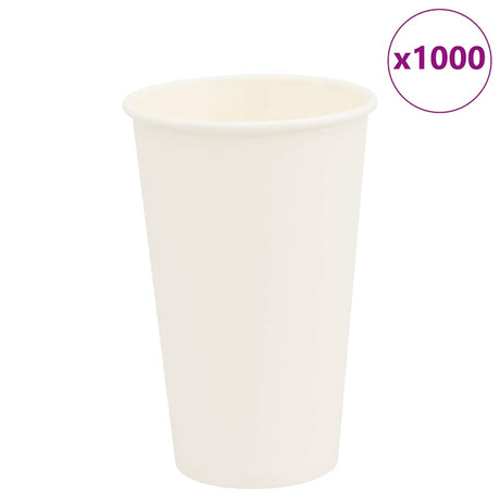 VidaXL Papierkaffeetassen 1000 Stück 16oz 400 ml weiß
