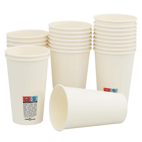 VidaXL Papierkaffeetassen 1000 Stück 16oz 400 ml weiß