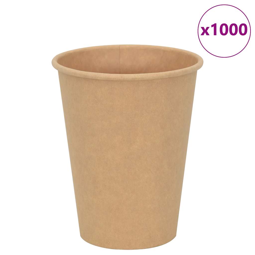 Vidaxl papieren koffiekopjes 1000 st 12oz 300 ml bruin