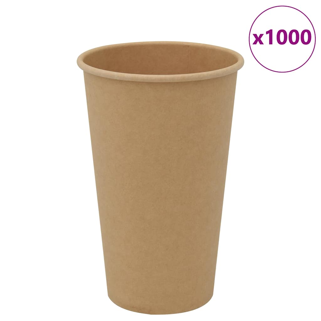 VidaXL Papierkaffeetassen 1000 Stück 16oz 400 ml braun