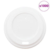 Vidaxxl Papierkaffeetassendeckel ø60 mm 4oz 1000 Stück Kunststoff weiß