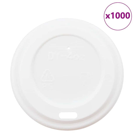 Vidaxxl Papierkaffeetassendeckel ø60 mm 4oz 1000 Stück Kunststoff weiß