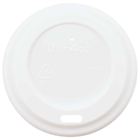 Vidaxxl Papierkaffeetassendeckel ø60 mm 4oz 1000 Stück Kunststoff weiß