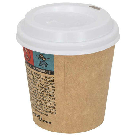 Vidaxxl Papierkaffeetassendeckel ø60 mm 4oz 1000 Stück Kunststoff weiß