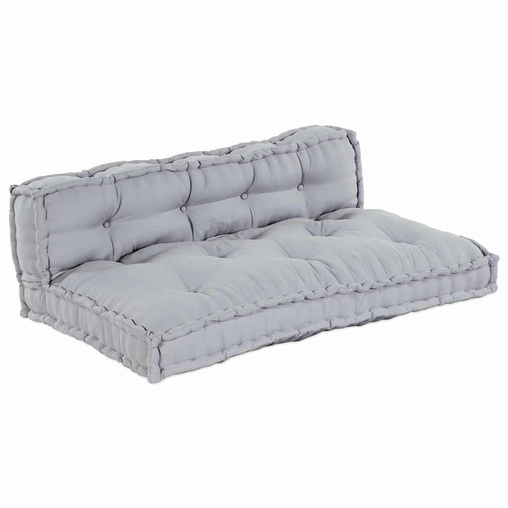 Vidaxl modulair bank 2 pcs grijs 120 x 80 x 38 cm stof