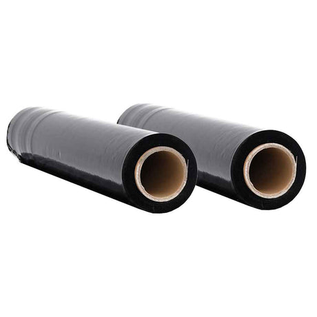 Vidaxl stretchfilm 2 st 23 μm 50 cm x 300 m zwart