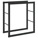 Vidaxl haardhoutrek 55x30x61 cm staal zwart