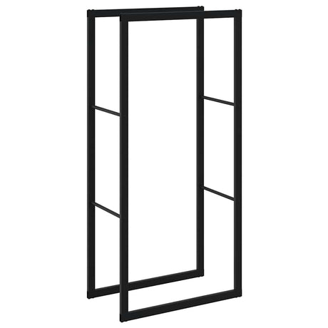 Vidaxl haardhoutrek 55x30x116 cm staal zwart