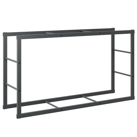 Vidaxl haardhoutrek 110x30x61 cm staal zwart