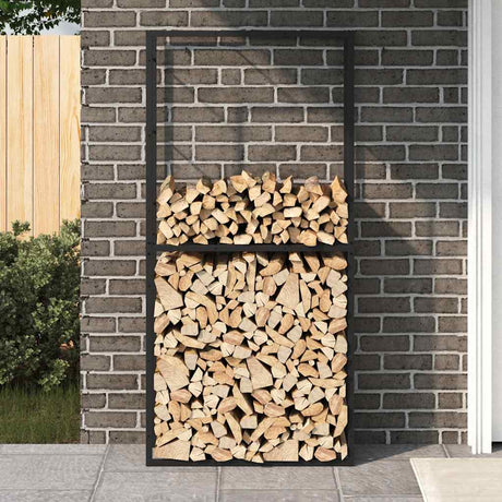 Vidaxx Kaminholzregal 100x30x209 cm Stahl schwarz