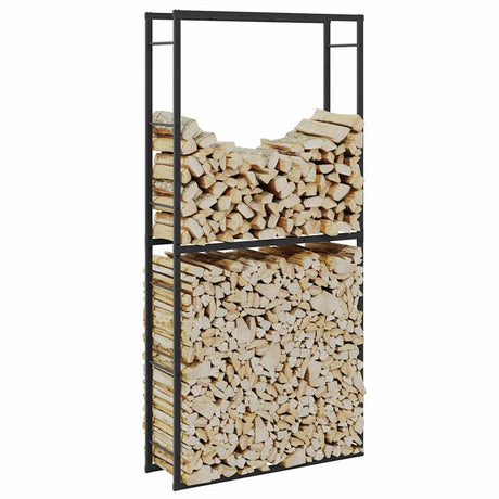 Vidaxx Kaminholzregal 100x30x209 cm Stahl schwarz