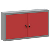 Vidaxl gereedschapskast met plank rood en grijs 50 x 20 x 55 cm