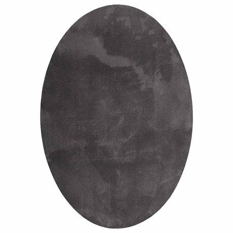 Vidaxl vloerkleden ovaal huarte antraciet 160 x 230 cm 100% polyester