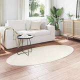 Vidaxl vloerkleden ovaal huarte crème 100 x 200 cm 100% polyester