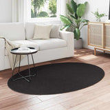 Vidaxl vloerkleden ovaal huarte zwart 120 x 170 cm 100% polyester