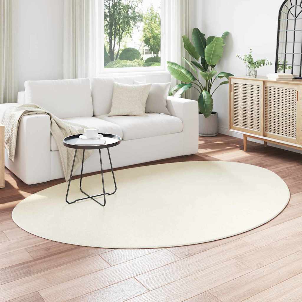 Vidaxl vloerkleden huarte crème 140 x 200 cm polyester