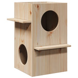 Vidaxl kattenhuis 43x43x60 cm massief grenenhout