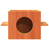 Vidaxxl Katzenhaus 51x35x30 cm massives Kiefernholz, braun gewaschen
