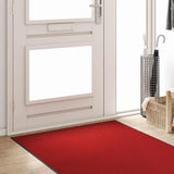 Vidaxl deurmat rood en zwart 120 x 250 cm 100% polyamide