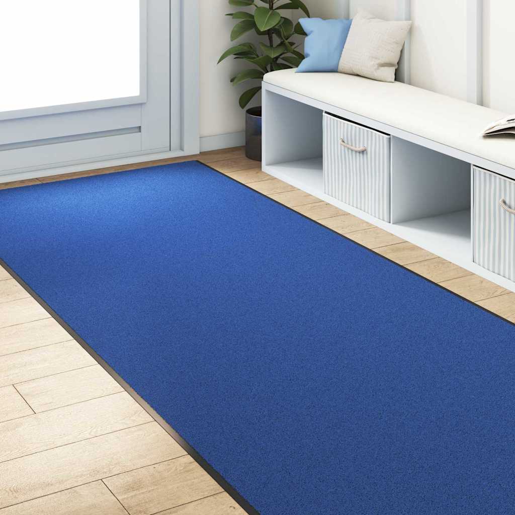 Vidaxl deurmat anders blauw en zwart 120 x 400 cm polyamide en pvc