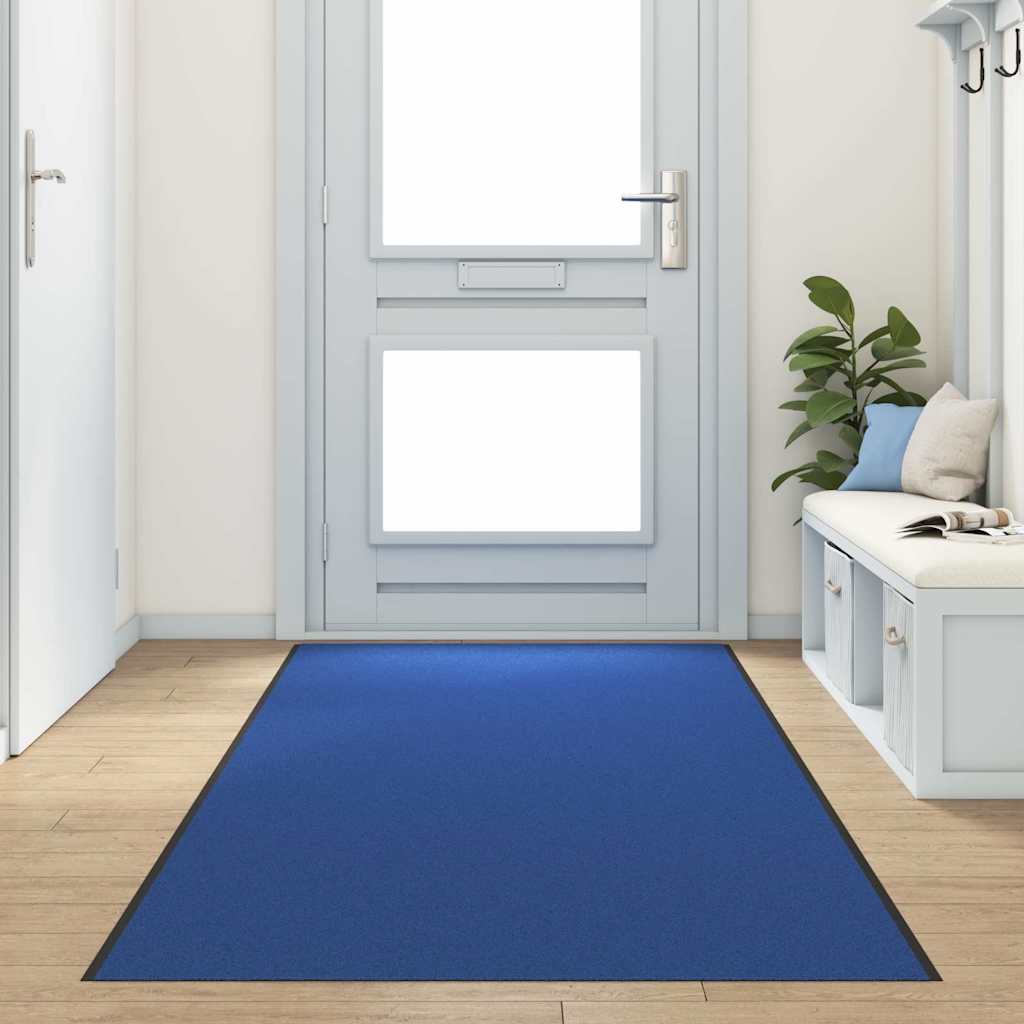 Vidaxl deurmat anders blauw en zwart 120 x 400 cm polyamide en pvc