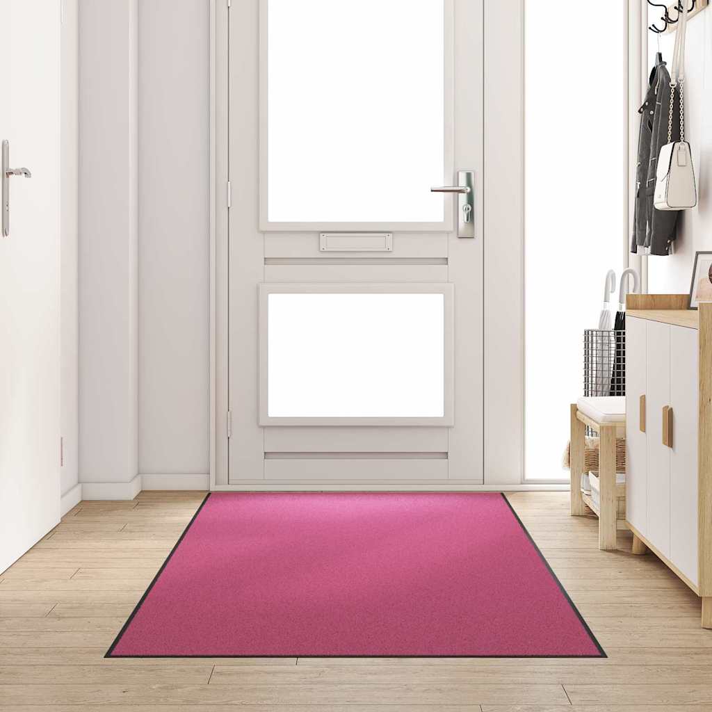 Vidaxl deurmat anders roze en zwart 120 x 250 cm polyamide en pvc