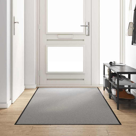 Vidaxl deurmat grijs en zwart 120 x 300 cm polypropyleen en vinyl