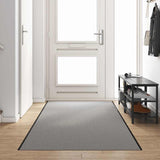 Vidaxl deurmat grijs en zwart 120 x 400 cm polypropyleen en vinyl