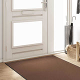 Vidaxl deurmat bruin en zwart 120 x 300 cm polypropyleen en vinyl
