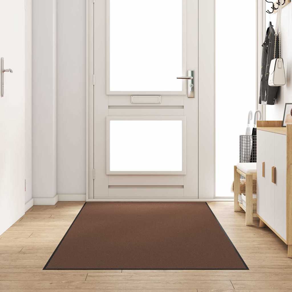 Vidaxl deurmat bruin en zwart 120 x 300 cm polypropyleen en vinyl