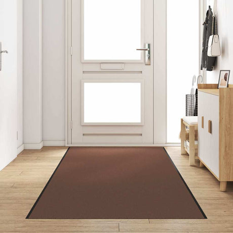 Vidaxl deurmat bruin en zwart 120 x 400 cm polypropyleen en vinyl