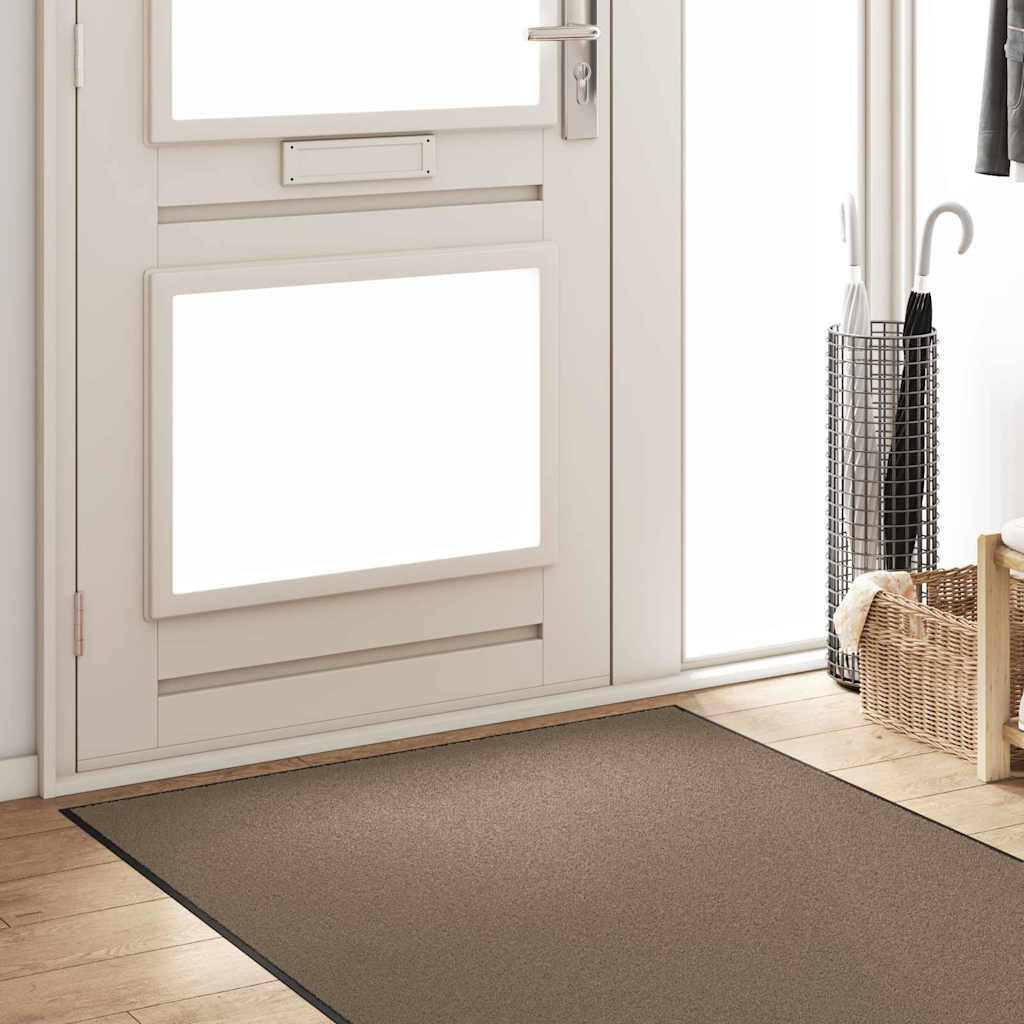 Vidaxl deurmat beige en zwart 120 x 250 cm polypropyleen en vinyl