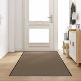 Vidaxl deurmat beige en zwart 120 x 400 cm polypropyleen en vinyl