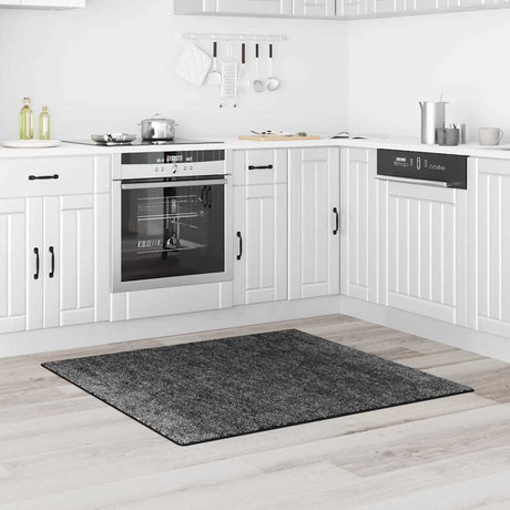 Vidaxl antislip shaggy tapijt donkergrijs 120 x 120 cm pp