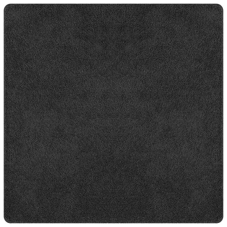 Vidaxl antislip shaggy tapijt donkergrijs 120 x 120 cm pp