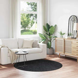 Vidaxl antislip shaggy tapijt donkergrijs 160 x 160 cm pp