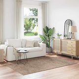 Vidaxl antislip shaggy tapijt bruin 160 x 230 cm pp