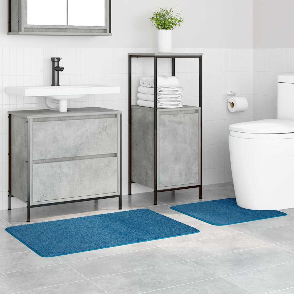 Vidaxl antislip badmat set 2 pcs blauw pp