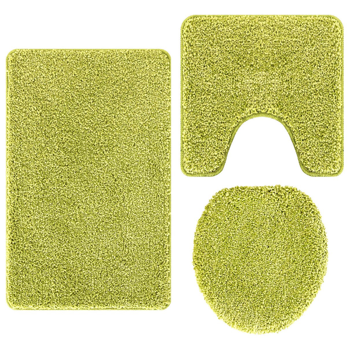 Vidaxl antislip badmat set 3 pcs groen pp
